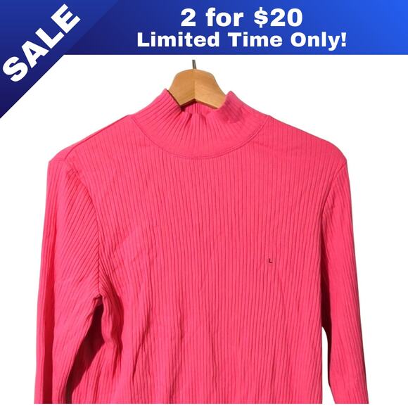 NWT Marsh Landing by Amanda Smith Pink Turtleneck Sweater – Size Large 0015 - Picture 1 of 8